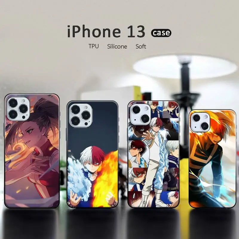 

My hero academia Todoroki Shoto Phone Case for iphone 13 12 11 pro mini XS max 6 6s 7 8 plus X XR soft TPU coque shell funda