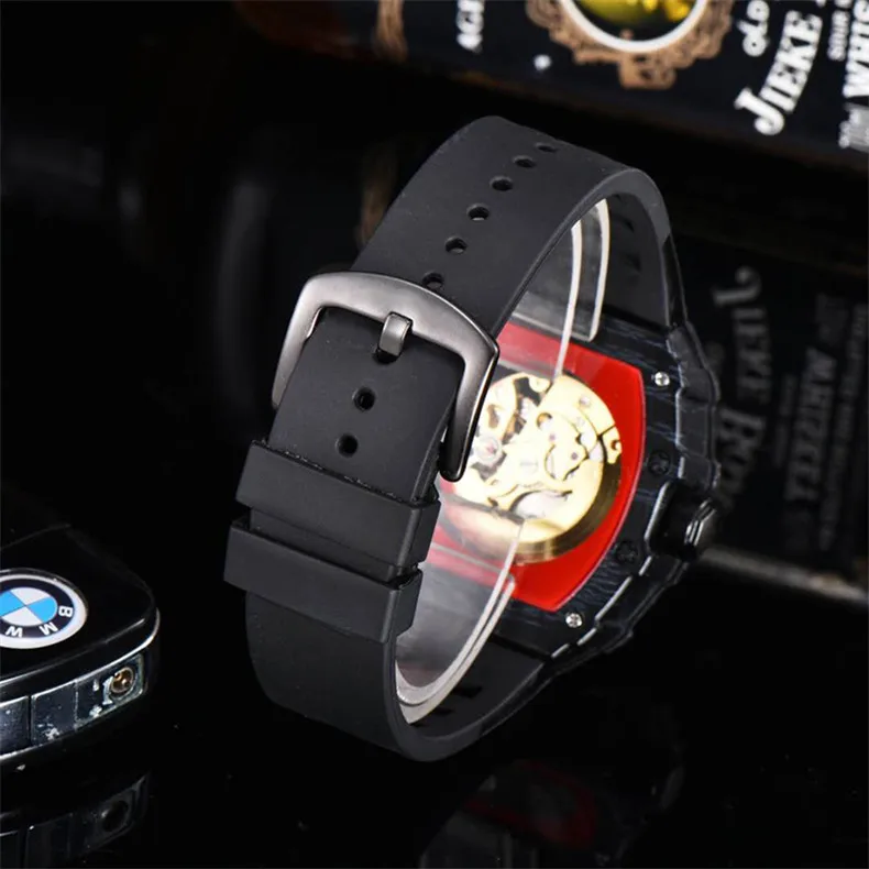 

Luxury Men's Automatic Mechanical Watches RM Top Quality Sports Trend Business Waterproof Hollow Men's Watch montre homme