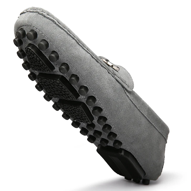 

New Trend Men Loafers Handmade Casual Shoe For Men Black Gray Driving Moccasin Mens Natural Leather Slip On Shoes Man Size 38-44