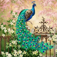 animal peacock printed 11ct cross stitch complete kit diy embroidery dmc threads hobby sewing painting knitting package mulina