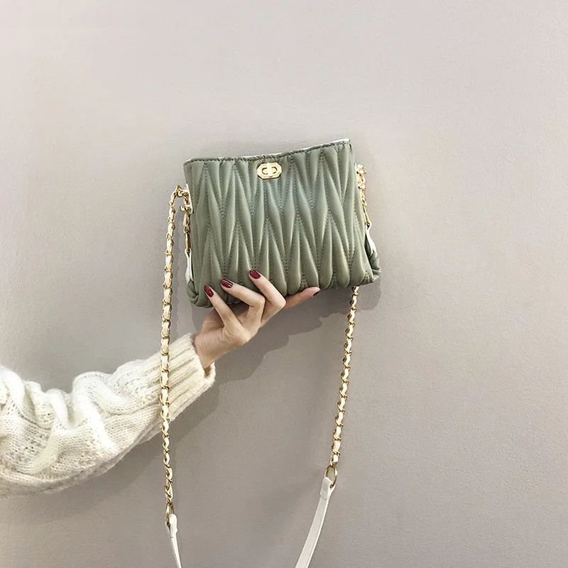 

Women Chain Bags PU Leather Shoulder Bag Female Fashion Crossbody Messenger Bags Small Ladies Handbag High Quality Leather Purse