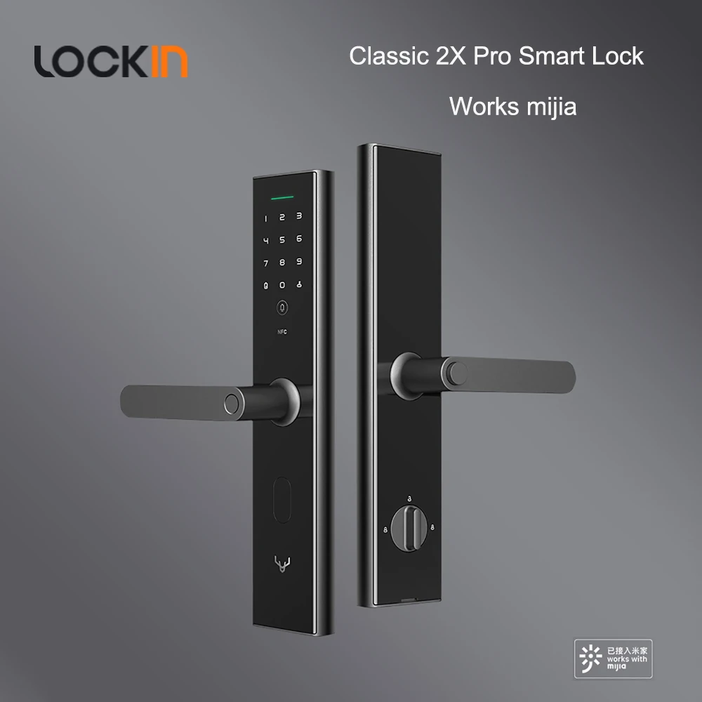 

Fingerprint Smart Door Lock Password NFC Key APP Unlock Bulit-in Doorbell Opening Detect Work With Mijia/mi home Smart Linkage