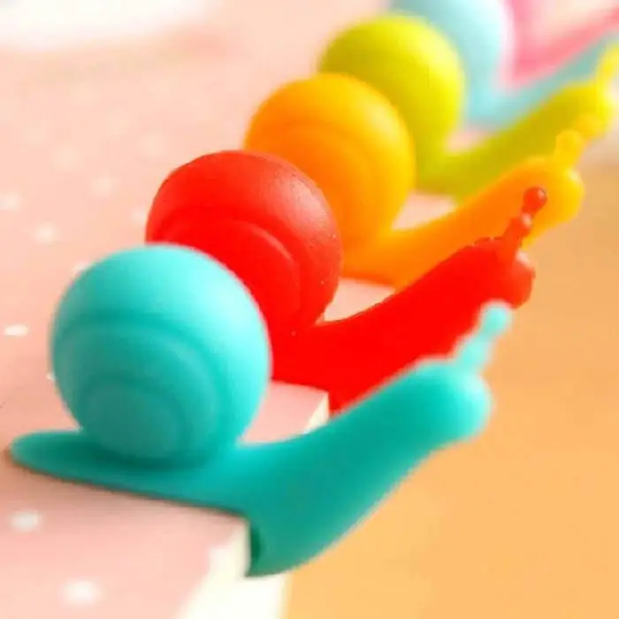 

New 1Pc Silicone Tea Bag Holder Creative Cute Snail Shape Tea Infusers Strainer Clips Reusable Cup Recognizer Wine Glass Markers