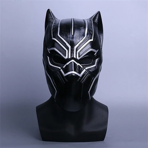 Black Panther Mask Фильм Мстители Косплей Маска Таноса Капитан Америка щит Железный человек перчатки руки маска супергероя оружие вечерние реквизит - Цвет: Black Panther Mask