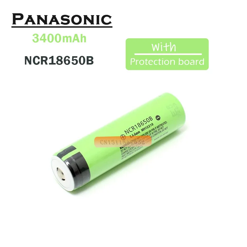 1 шт. новый оригинальный Panasonic NCR18650B 3400 мАч с защитной платой 3 7 в литиевая батарея