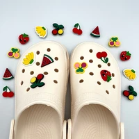 cute fruit strawberry cherries pvc shoe badges diy decoration fit for womens croc clogs jibz charms childs gifts accessories