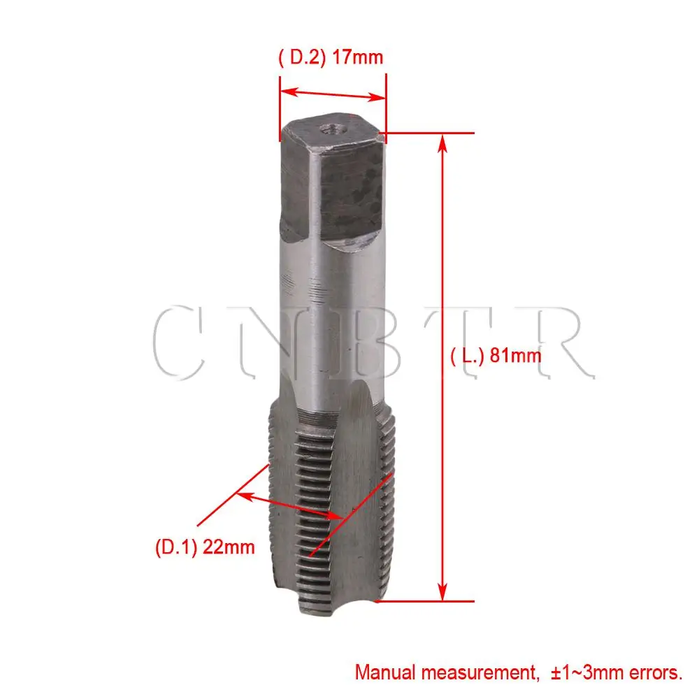 CNBTR серебро 8 1x2 1 см HSS ручной винт конус машина резьба трубы кран 1/2 BSP | Инструменты