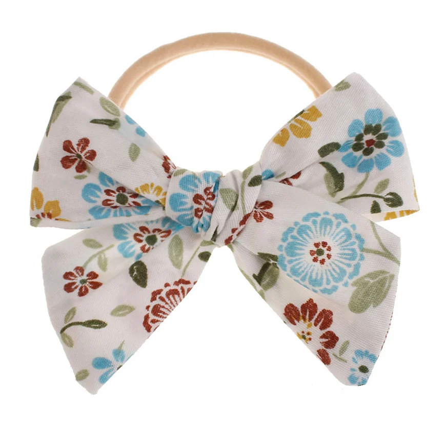 Повязка на голову с бантом для маленьких девочек Детская повязка цветочным