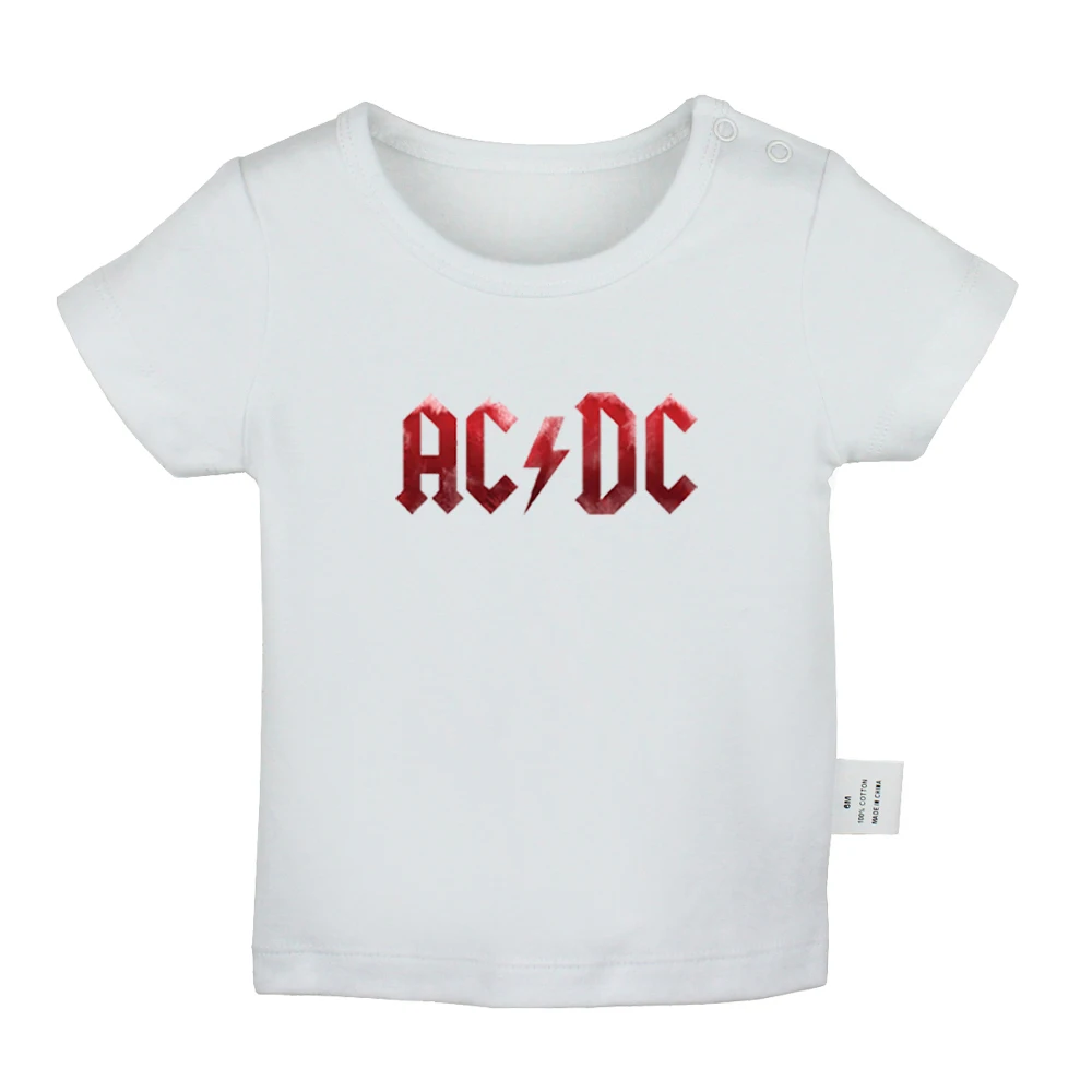 JbBabyYW397D Рок-Группа ACDC Malcolm Angus Brian Cliff Phil, дизайнерские футболки для новорожденных, однотонные футболки с короткими рукавами для малышей - Цвет: JbBabyYW397D