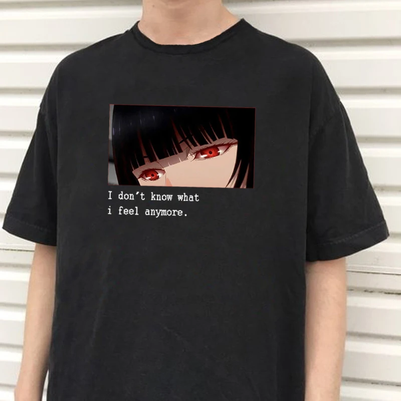 Футболка с героями мультфильмов для девочек Gasai Yuno Enma Ai Мужская футболка в стиле