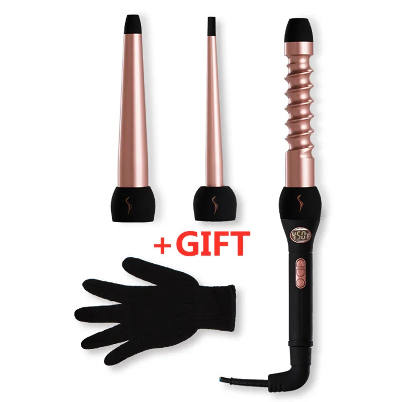 3 части Сменные щипцы для завивки волос машина керамические бигуди мульти размер