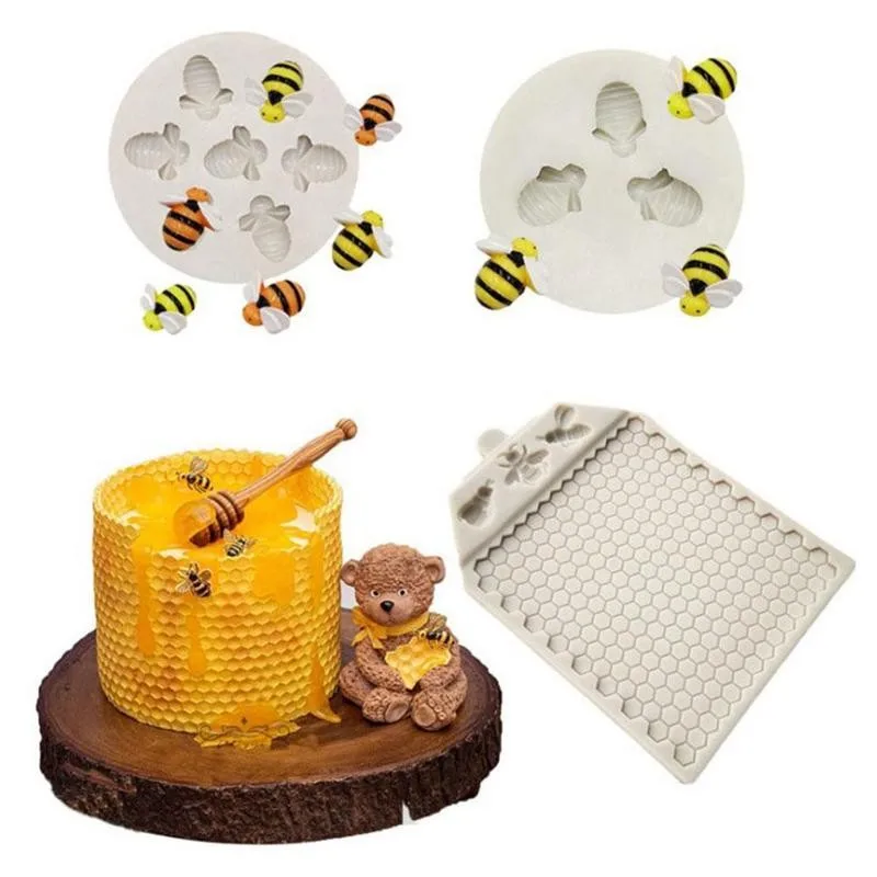 Соты пчелы силиконовая форма льда крем Fondant (сахарная) инструмент для украшения