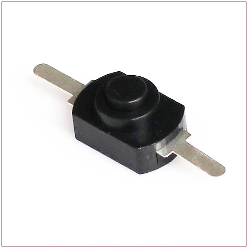 Маленький черный кнопочный переключатель фонарик выключатель питания 2 медный