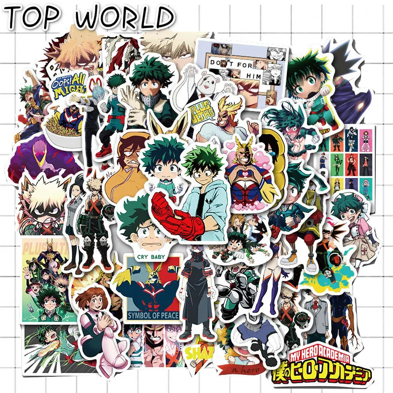 10/50pcs/lot My Hero Academia Stickers Classic Japan Anime Sticker Modern Popular Laptop Luggage Car Skateboard Phone Decal