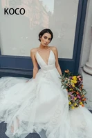 macdougal wedding dresses 2022 simple v neck tulle beach party bride gown sexy backless vestido de novia civil women skirt