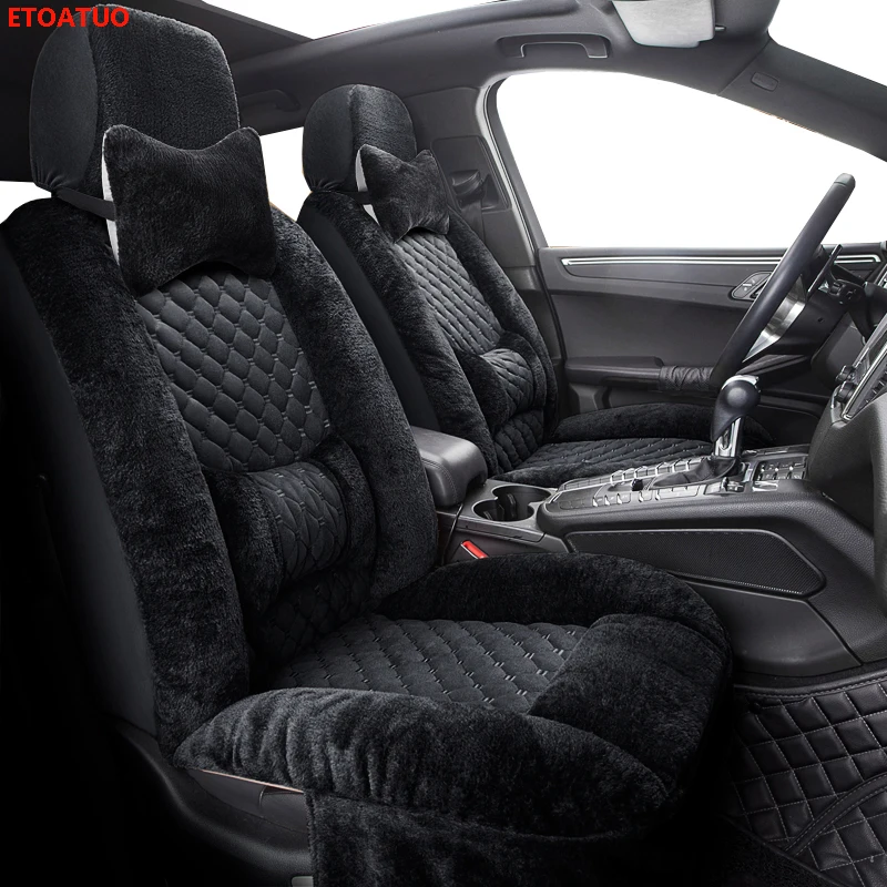 ETOATUO Winter Auto Full coverage Seats Covers Plush Car Seat Cover for Honda civic accord crv grosstour honda pilot car covers |