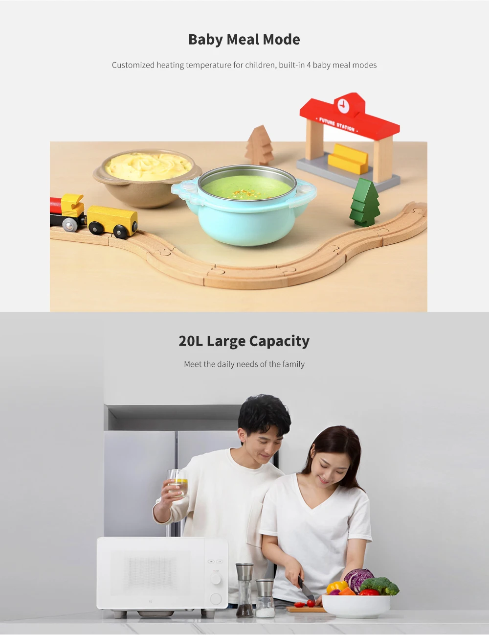 Xiaomi Mijia умная микроволновая печь 700 Вт 20л емкость стерео равномерная скорость Горячая классификация профессиональное управление приложение для размораживания