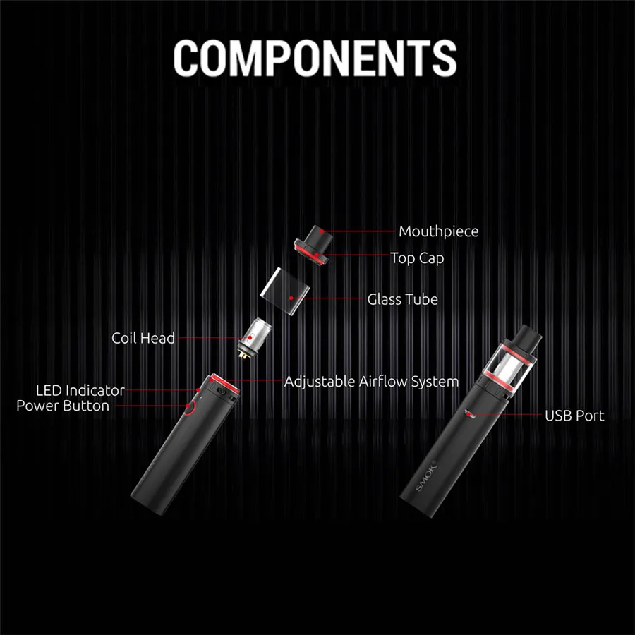 Электронная сигарета мод SMOK vAPE PEN V2 комплект бокс испаритель электронная батарея