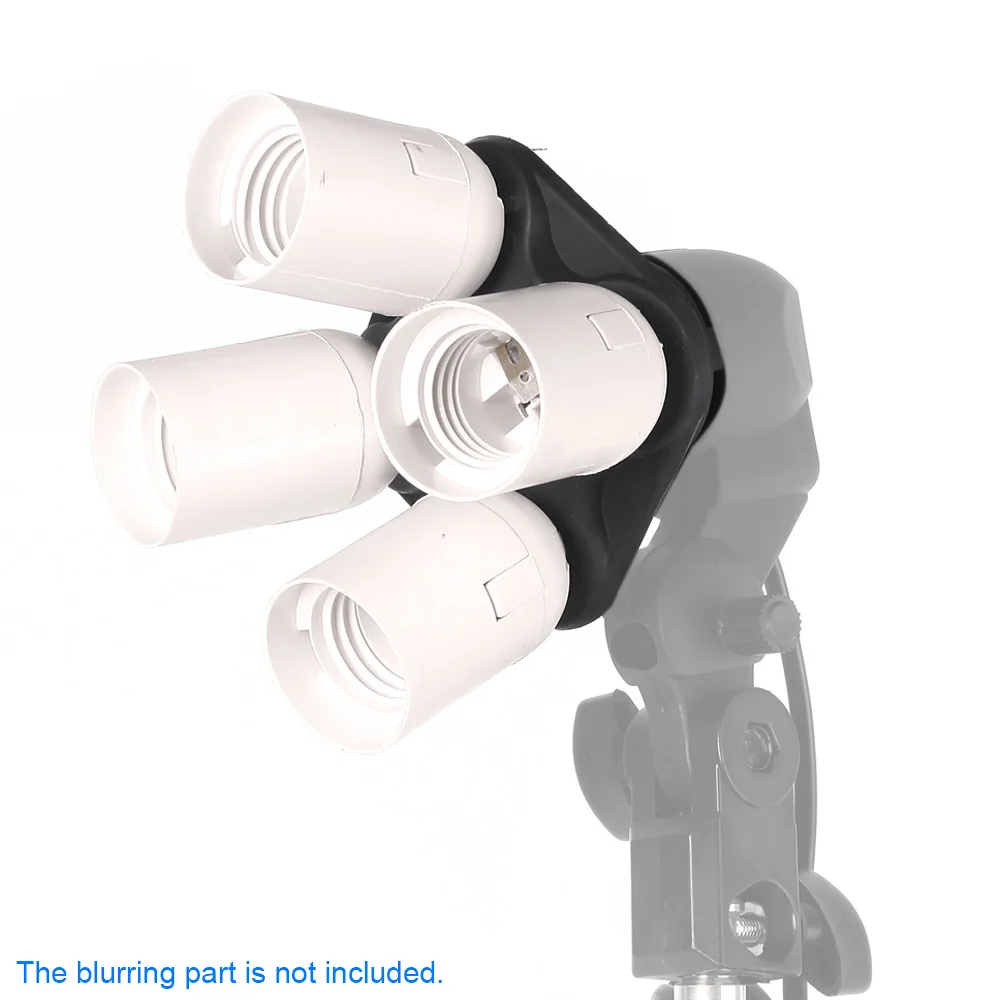 Andoer 4-в-1 E27 Базовый держатель светильник пы лампы адаптер сплиттер для фото-и