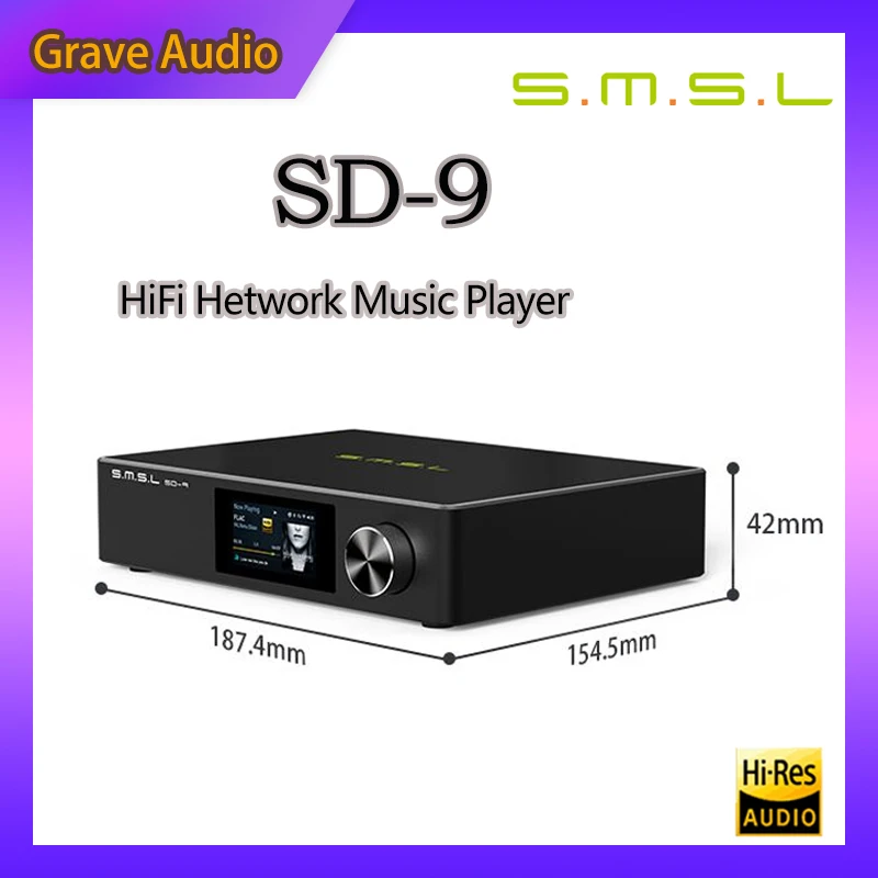 SMSL SD-9 MQA цифровой HIFI Сетевой музыкальный плеер SD9 Поддержка WiFi AirPlay Dlna DSD жесткий