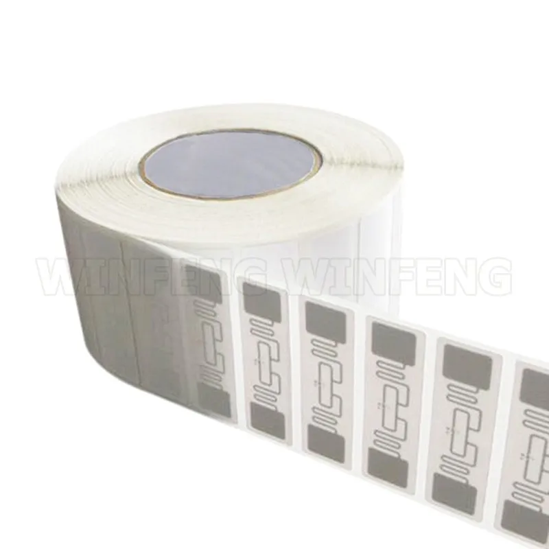 50 шт./лот UHF RFID бирка длинный диапазон 73*21 мм 860 960 МГц Пассивный бумажный ярлык с