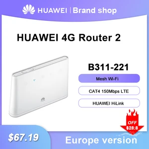 original huawei 4g router 2 mesh wifi b311 221 modem 4g wifi with sim card slot cat4 lte outdoor router repeater vpn app control free global shipping