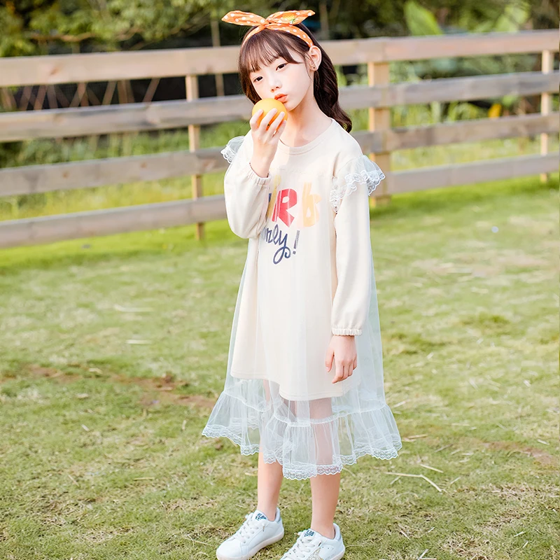

Gilrs Dress Full Sleeve Casual Autumn Spring Wear Cute Children Fashion Toddler Kids Baby Girls Dresses Clothes Child