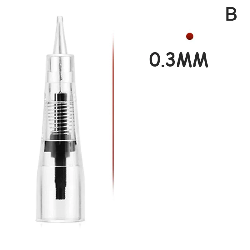

10pcs Easy Click Universal 0.18/0.2/0.25/0.3/0.35/0.4MM 1RL Permanent Makeup Cartridge Needles 600D-G for Eyebrow Tattoo Machine