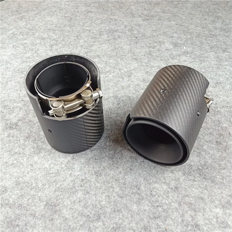 One Pce Real Carbon + Titanium Black Нержавеющая сталь на входе F90 F80 F82 F83 F87 глушитель выхлопные