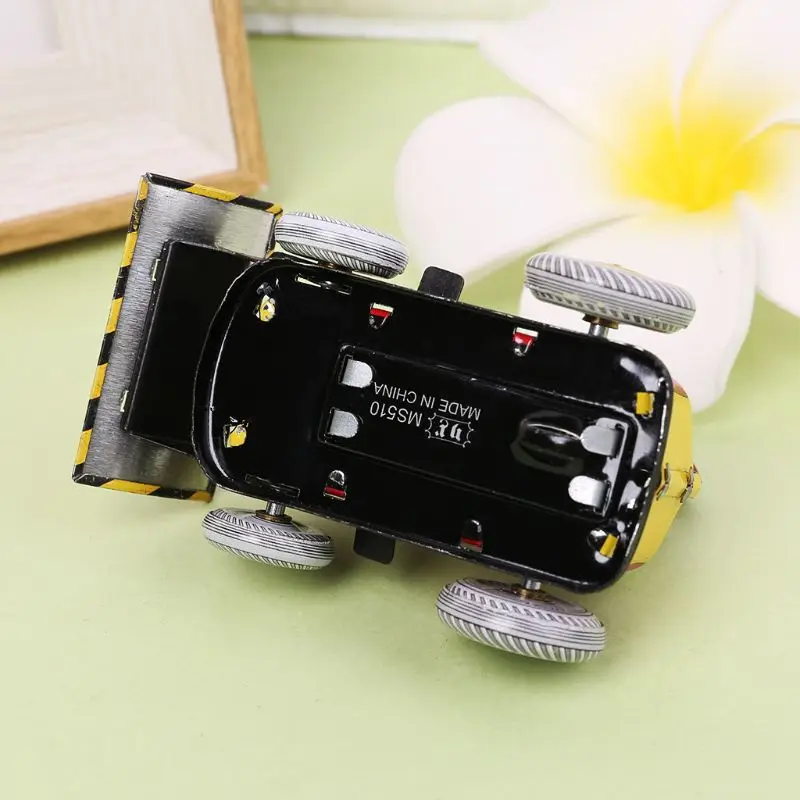 

85DE Metal Bulldozer Vintage Children Toys Memorial Collection Retro Toy Colorful Decoration Handmade Crafts Iron Kids