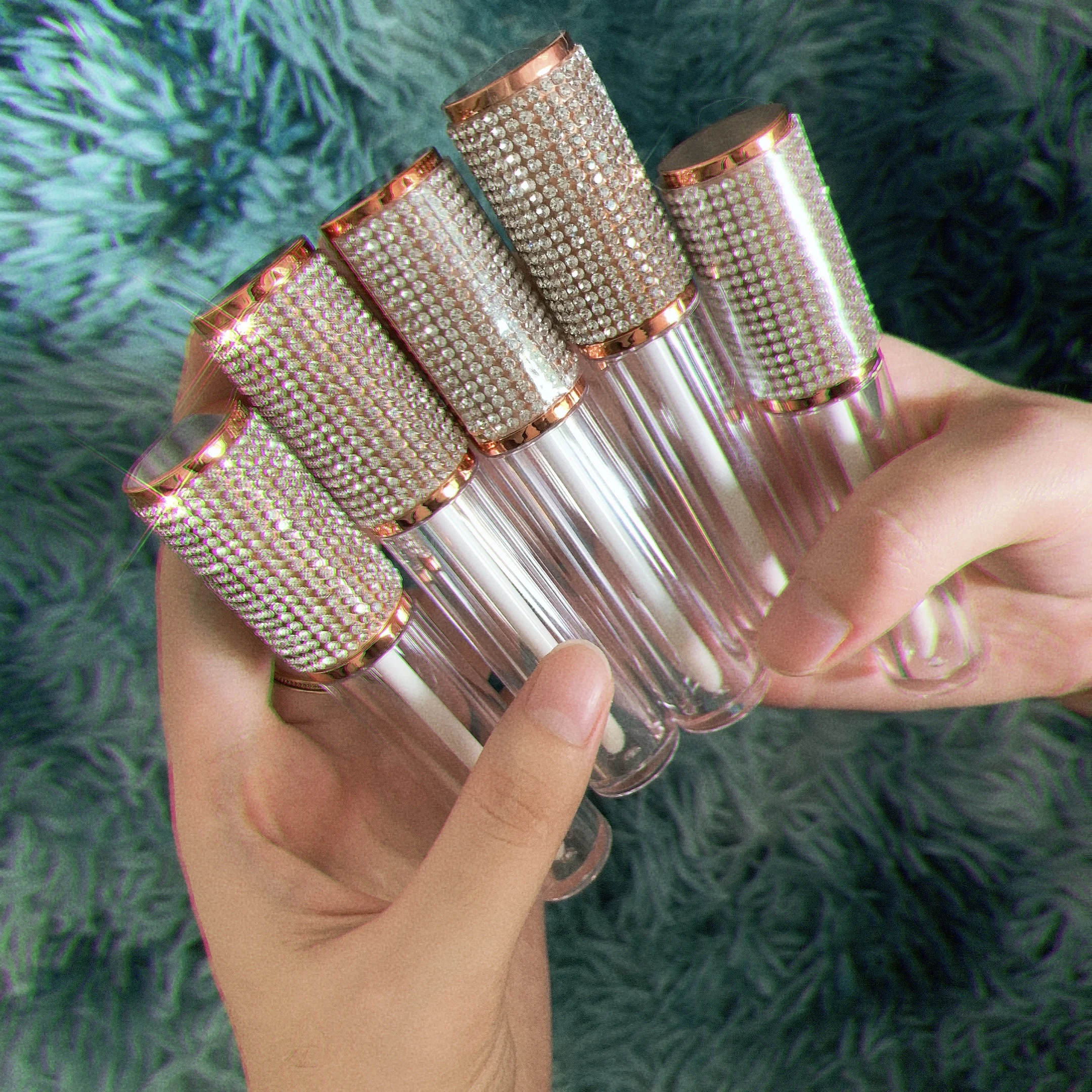 Пустая круглая туба для блеска губ высококачественные прозрачные пластиковые