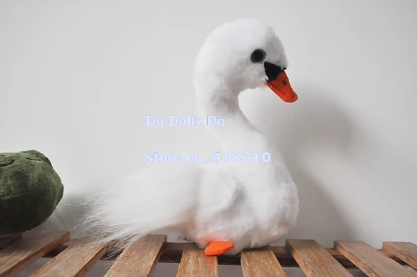 Оригинальный белый лебедь моделирование животных вещи птица плюшевая игрушка