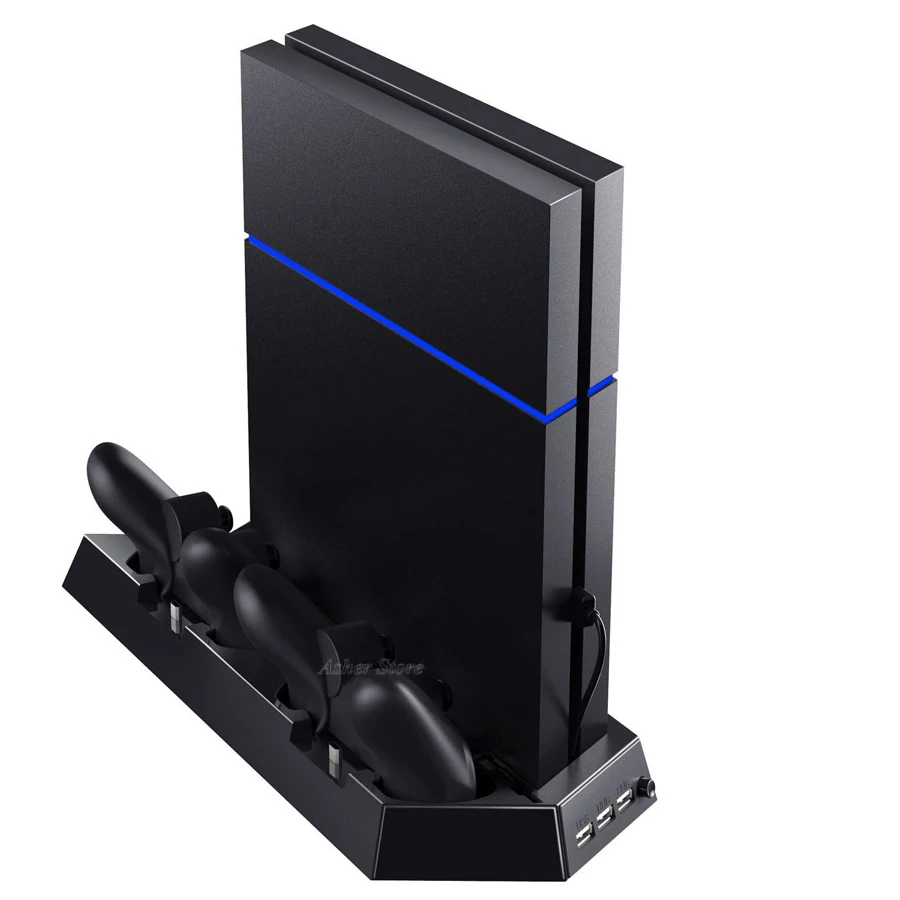 Вертикальная подставка для консоли PS4 2 контроллера зарядное устройство зарядная
