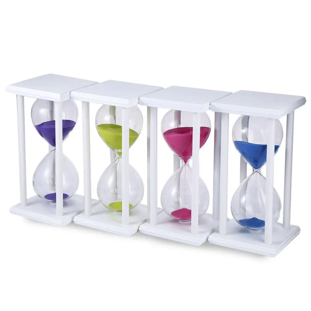 

30/60 Minutes Hourglass Sand Timer Kitchen School Modern Wooden Hour Glass Sandglass Sand Clock Tea Timers Home Decoration Gift