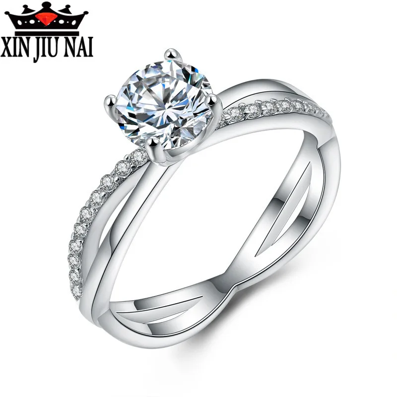 

Women's fashion design inlaid zircon engagement ring fashion ladies wear Twist curve jewelry Valentine's Day anniversary ring