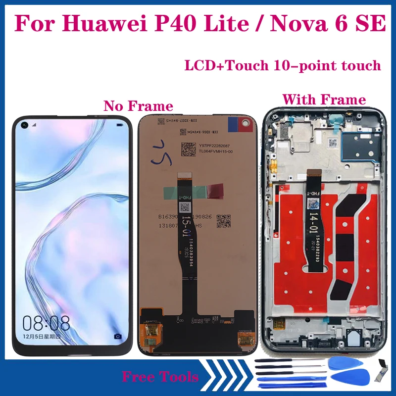 6 4 &quotоригинальный для Huawei P40 Lite JNY LX1 L21A ЖК дисплей сенсорный экран дигитайзер в