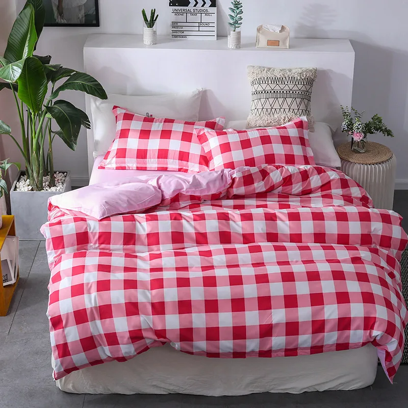 Модные Полосатые комплекты постельного белья из 100% хлопка для