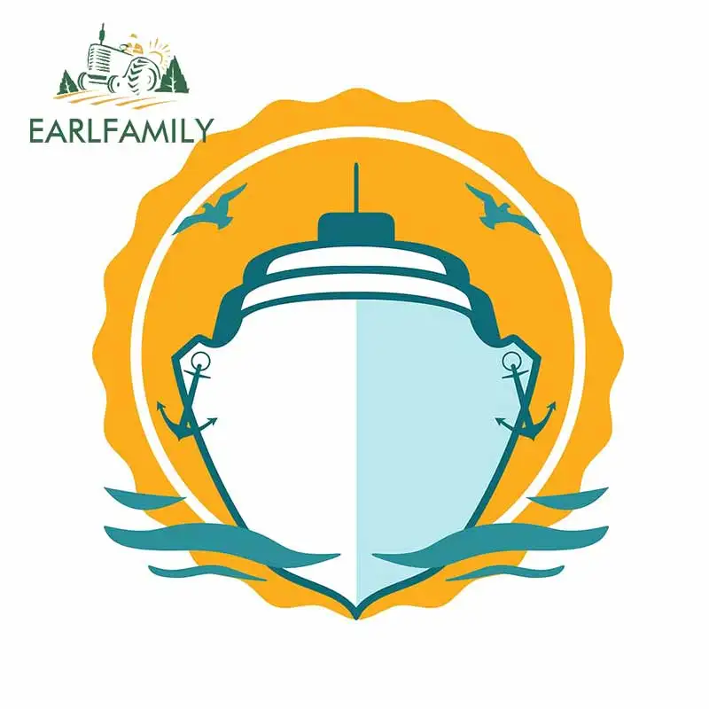 

Наклейки на лобовое стекло автомобиля EARLFAMILY, водонепроницаемые, 13 см х 12,7 см, для круизного корабля, наклейки на фургон
