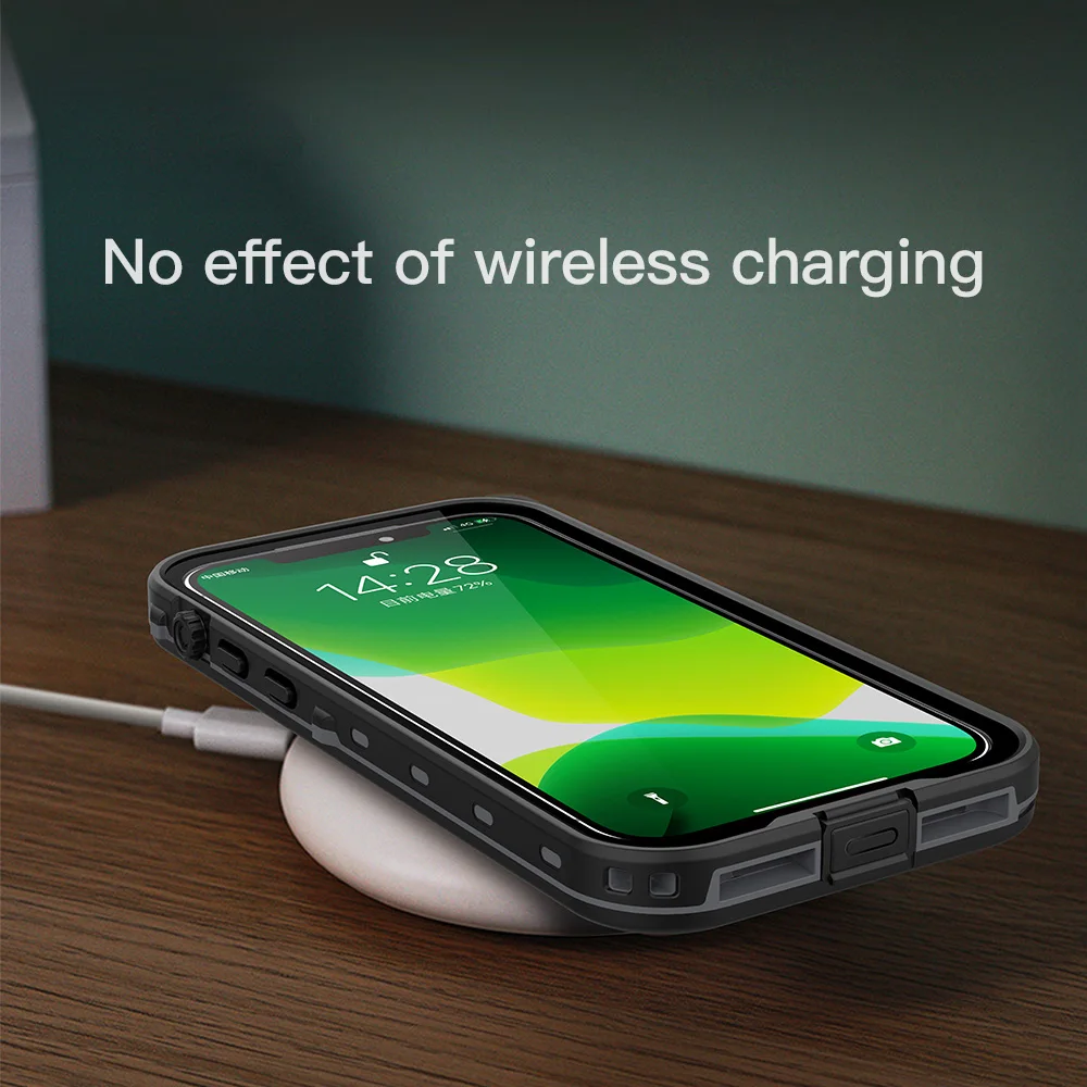 Waterproof Case for iPhone 12 Pro Max/iphone mini back cover Shockproof Outdoor Diving Cover For 12/Wireless charging |