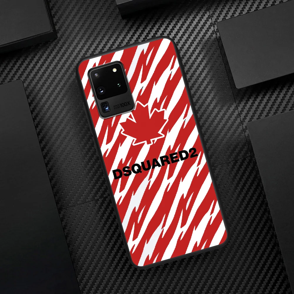 

DSQ2 D2 Fashion Trend Brand Phone Case Cover Hull For Samsung Galaxy S 6 7 8 9 10 e 20 Edge Note 8 9 10 Plus black Cell Pretty