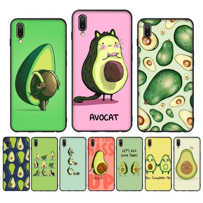 

Cartoon lovely avocado Phone Case For Vivo Y12 Y15 TPU Silicone Cover For vivo Y12 Case For Vivo Y12 Y17 U10 U3X Protective Capa