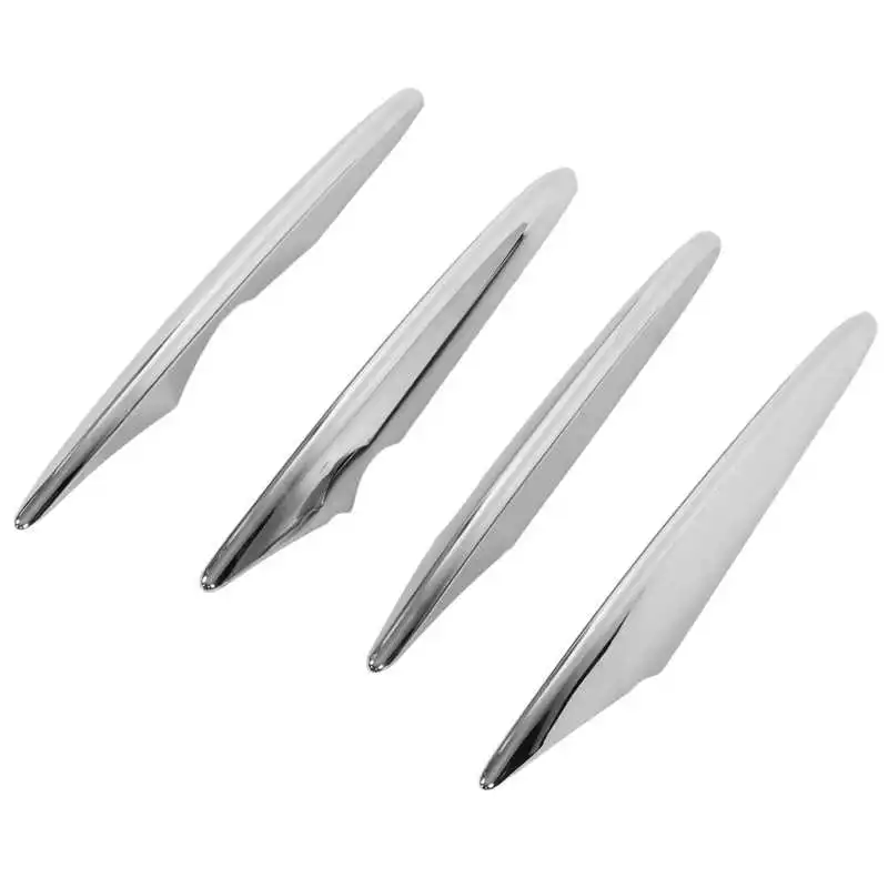 

Bumper Vent Cover Flap Self Adhesive Silver Fog Lamp Grille Chrome Trim for Car