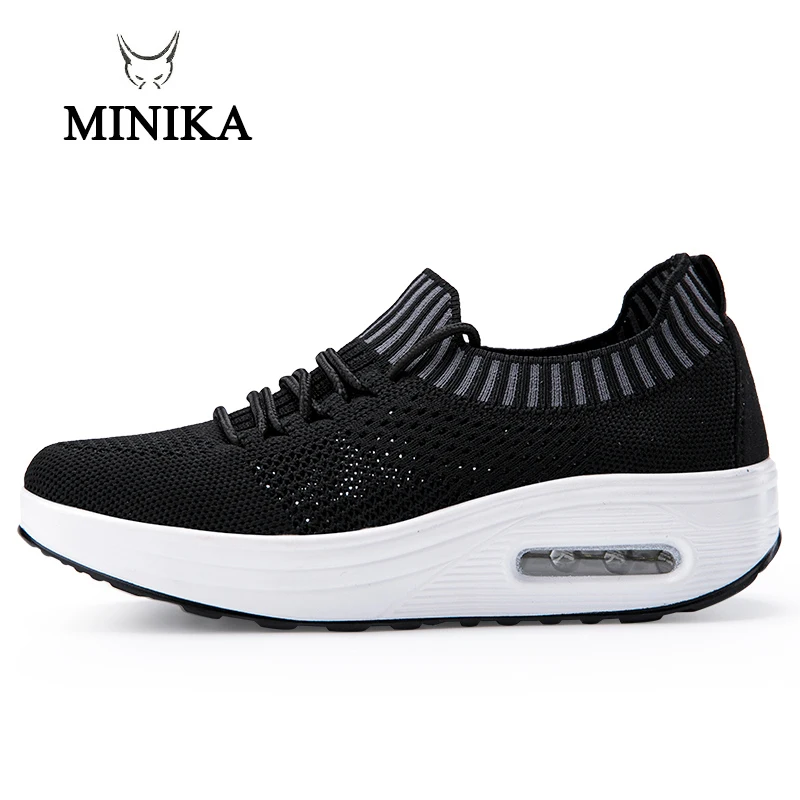 Женские тонизирующие кроссовки на танкетке 4 5 см Прогулочные для коррекции