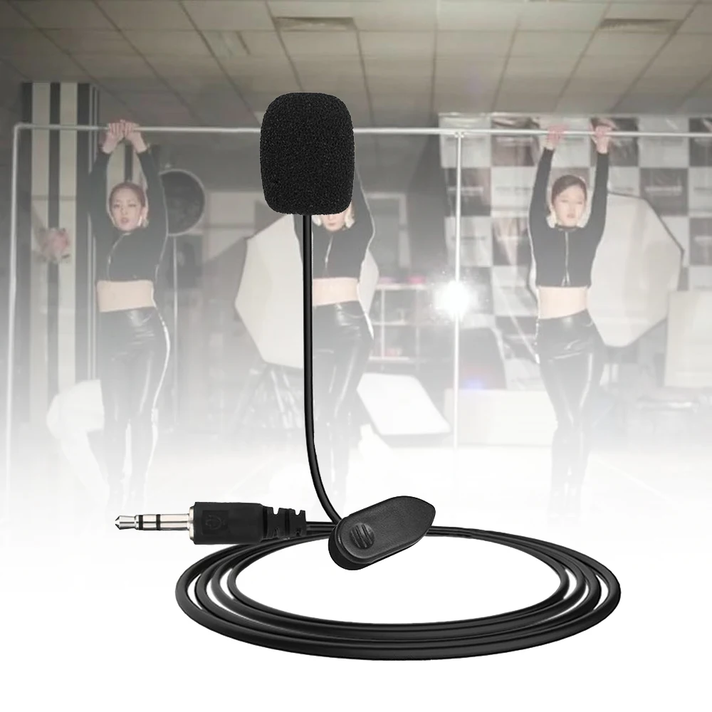 Универсальный портативный мини микрофон 3 5 мм свободные руки с зажимом петличный