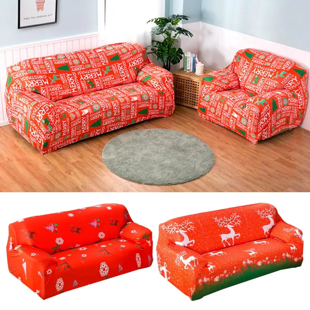Рождественская накидка на диван 1/2/3/4 сиденья рождественские украшения для дома