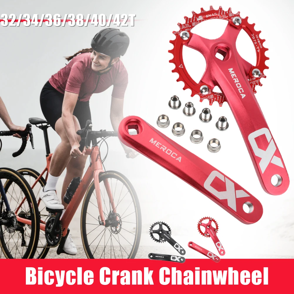 Велосипедный Кривошип 104 BCD MTB 104bcd с квадратным отверстием 170 32/34/36/38/40/42T Звездочка