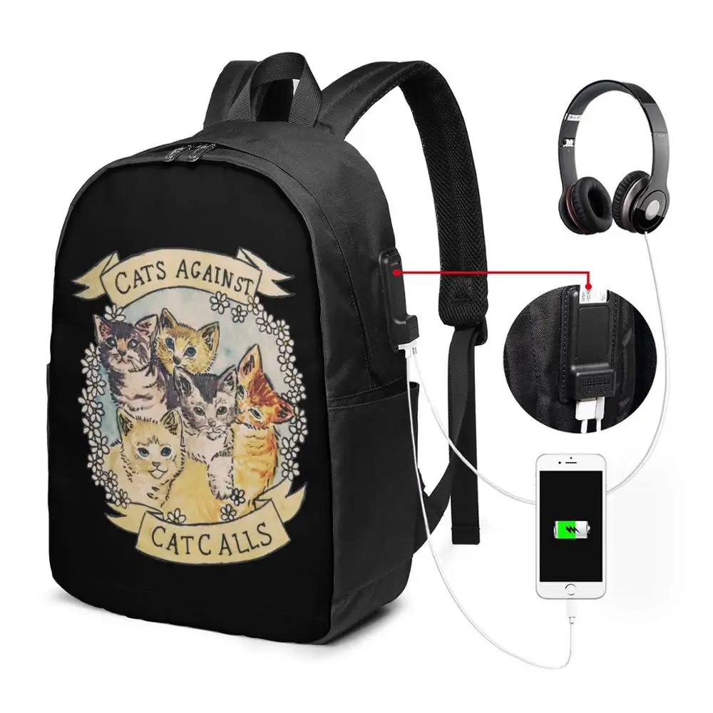 

Cat Backpack Cat Backpacks Teen High quality Bag Man - Woman School Pattern Trend Multi Purpose Bags
