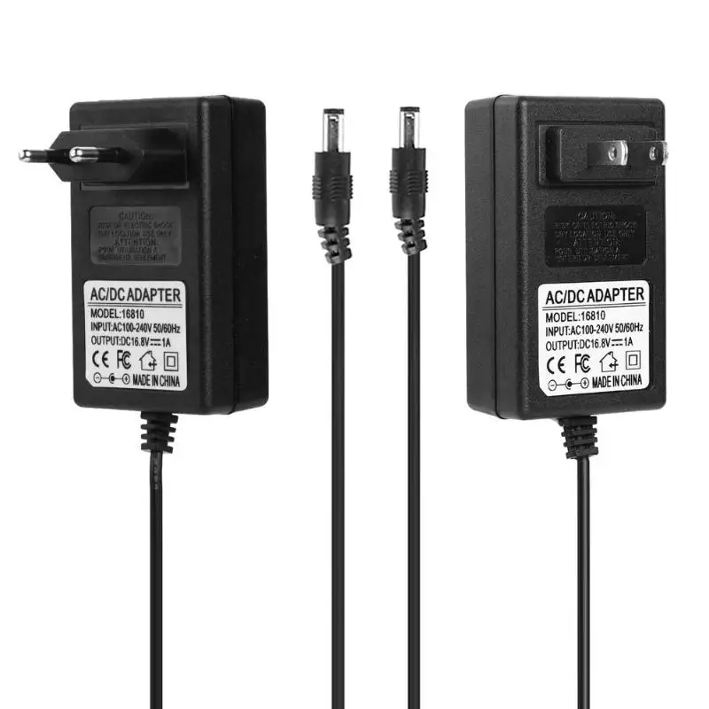 

16,8 V 1A литиевая батарея зарядное устройство dc5.5мм разъем адаптер питания зарядное устройство для 14,8-16,8 V 18650 18490 14650 батарея с штепсельной вилк...