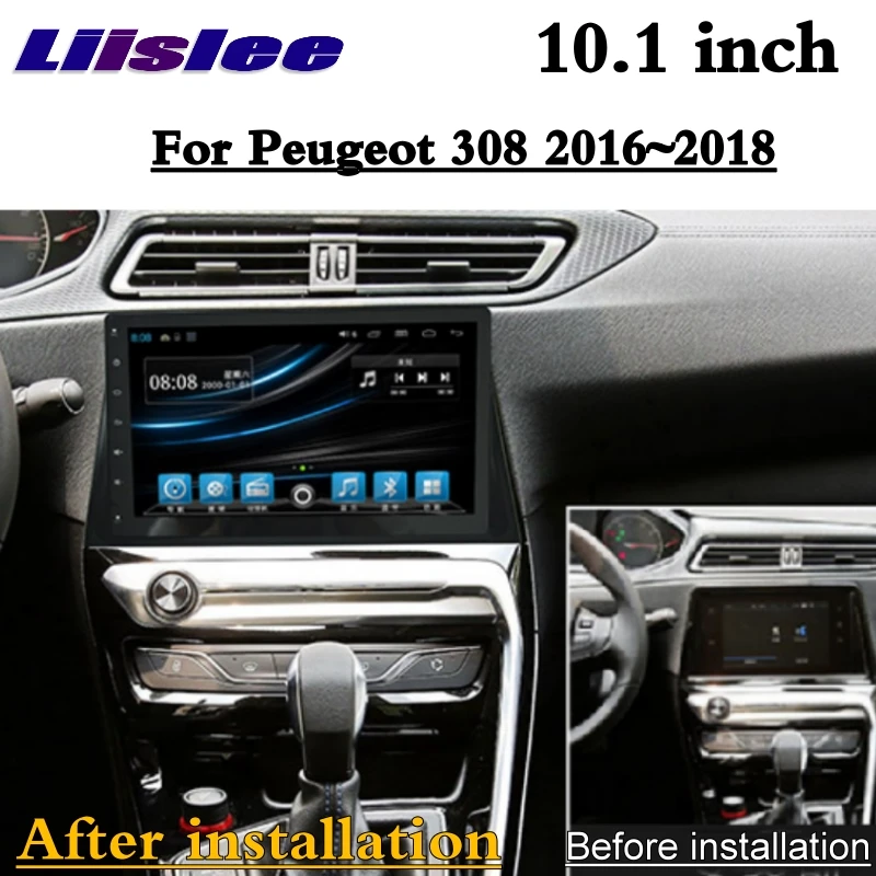 Для Peugeot 308 2016 ~ 2018 LiisLee Автомобильный мультимедийный экран GPS карта Wifi аудио Радио