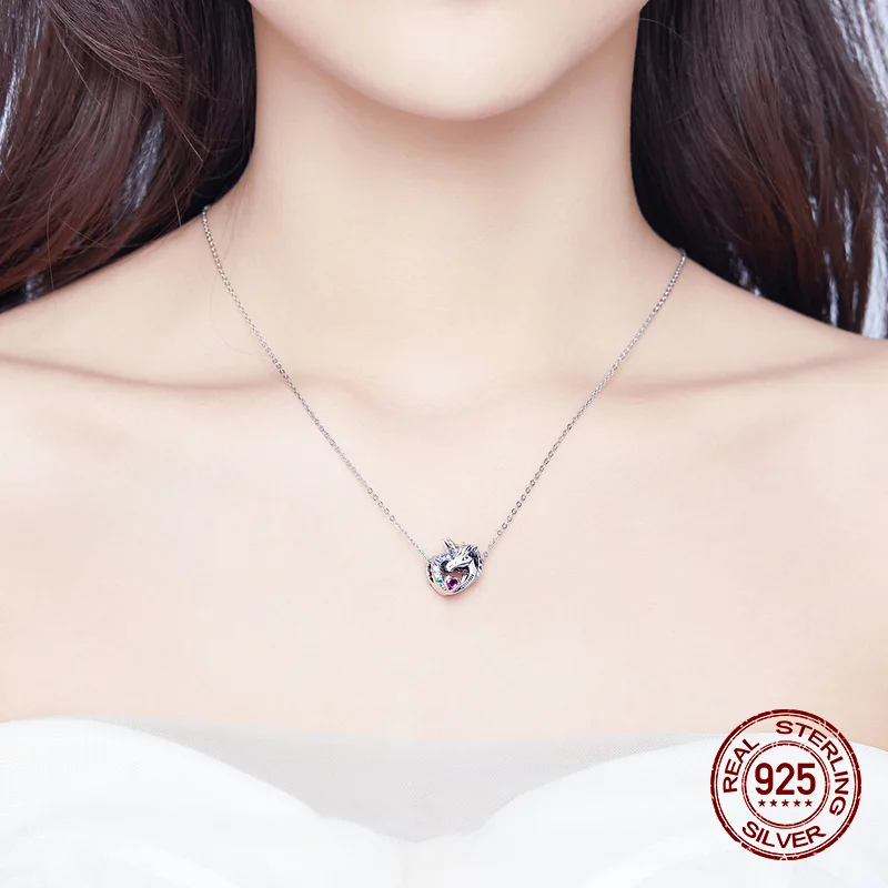 Красочные циркониевые бусины womak в виде единорога подвеска из серебра 925 пробы